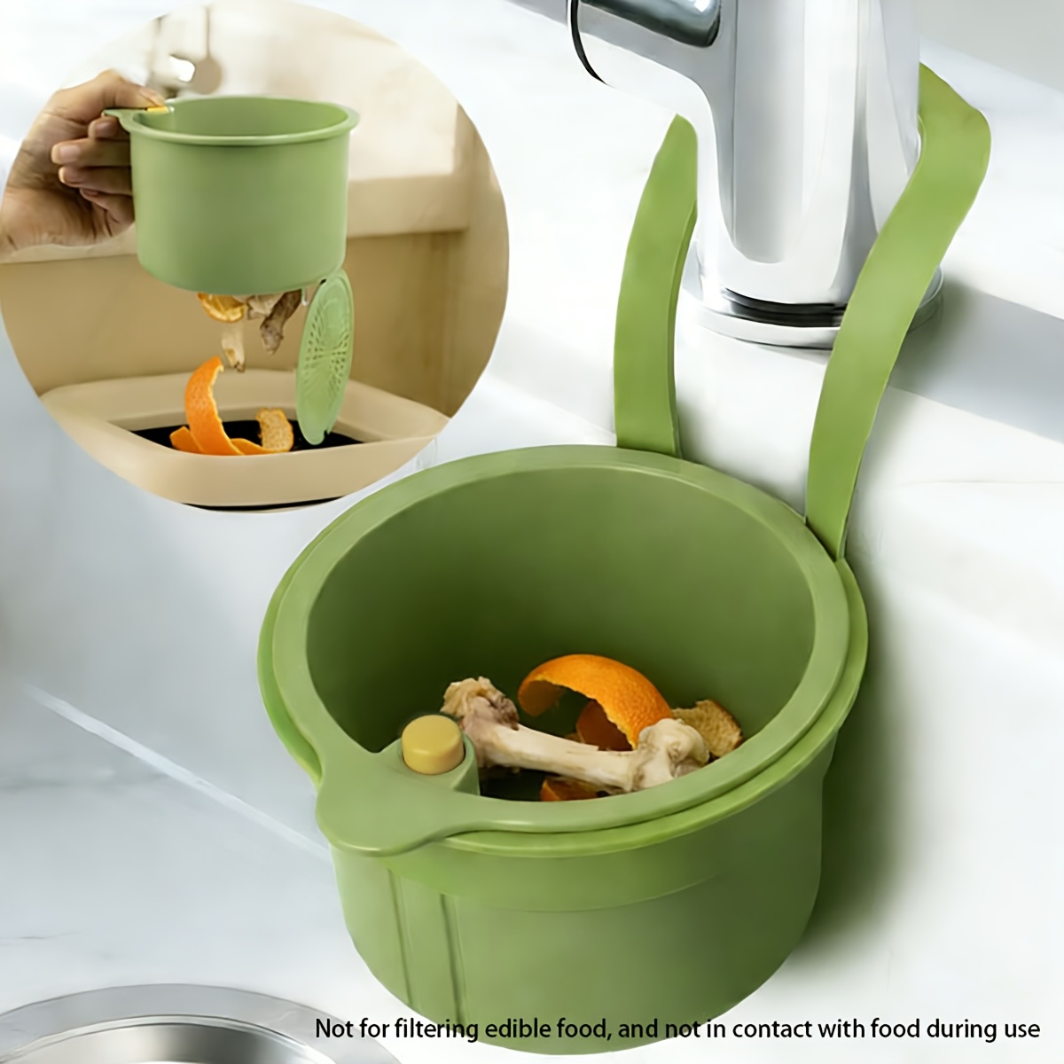 Commercial Kitchen Bin - 휴대용 걸이형 싱크대 음식물 쓰레기 거름망,