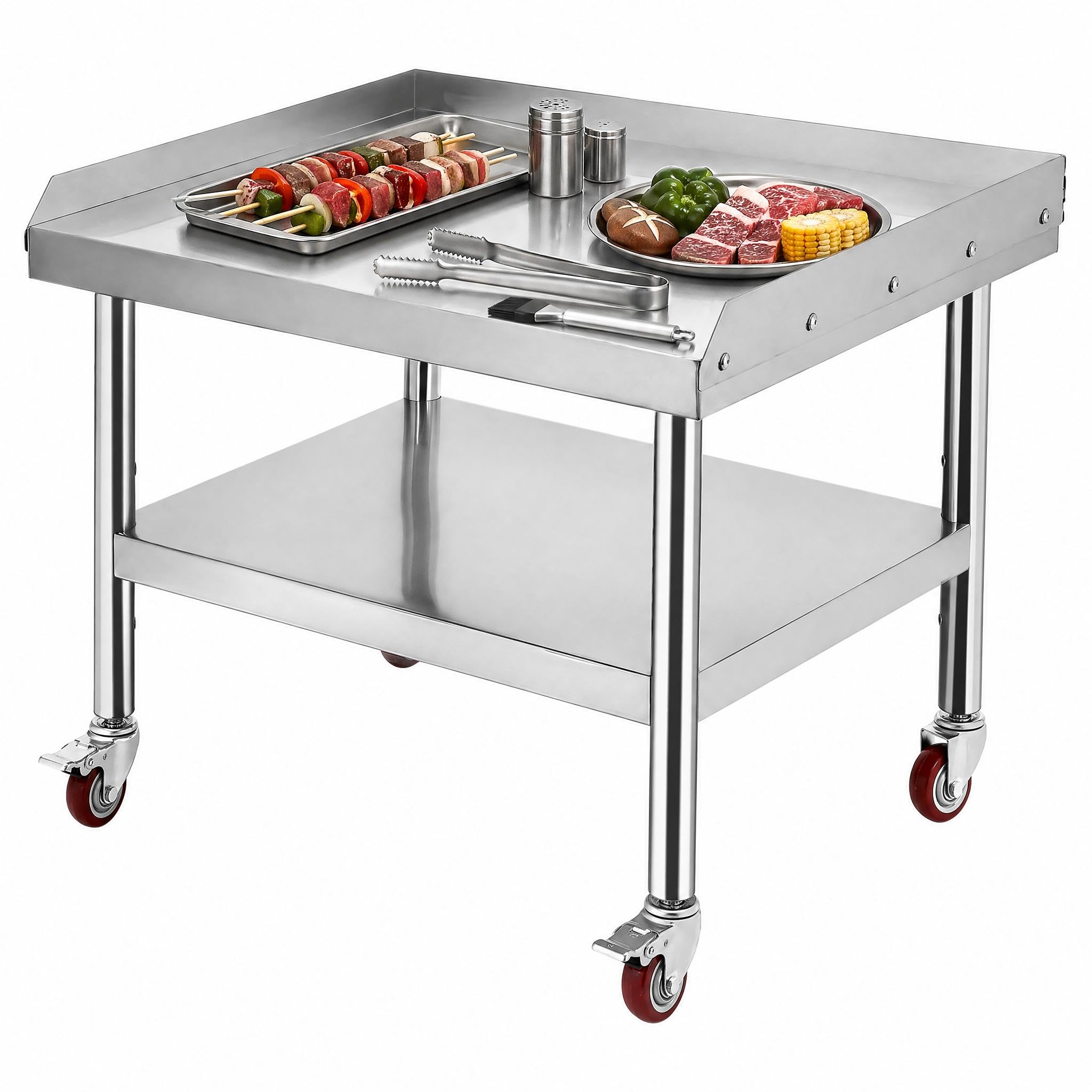 스테인리스 스틸 장비 그릴 스탠드 테이블 (24인치 x - Commercial Kitchen Worktops 리뷰 및 가격